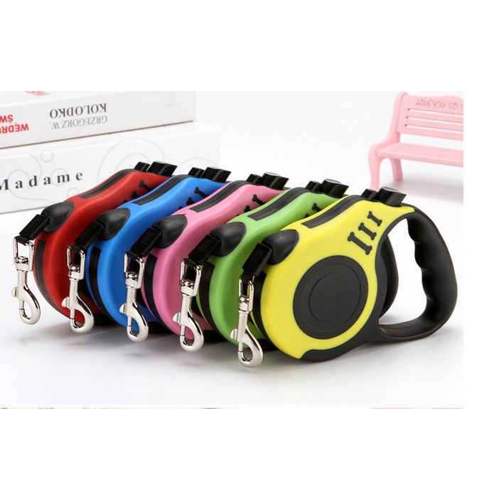สายจูงสุนัข 3-5 เมตร มีระบบล็อค เบรคอัตโนมัติ automatic ตลับยืดหดได้  สายจูงสัตว์เลี้ยง หมา แมว รูปที่ 3