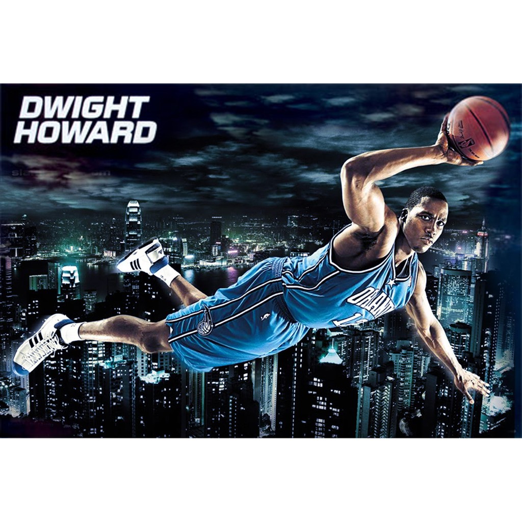 โปสเตอร์ รูปถ่าย นักกีฬา บาสเกตบอล Dwight Howard 2015 POSTER 24”x35” Inch Photo Basketball NBA Champ
