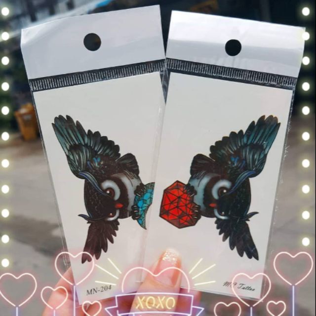 โปร 9 บาท นกฮูก เกาะเพชร (B4) เป็นแบบชั่วคราว 2-7 วัน ติดแล้วสีขึ้นเลย สามารถลบออกได้