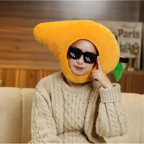 SY1 ผลไม้หมวก Plush พีชกล้วยสีส้มคอสเพลย์ Plush หมวกของเล่นตุ๊กตาตุ๊กตาของขวัญสําหรับเด็กสาวน่ารัก Phot - รูปที่ 2