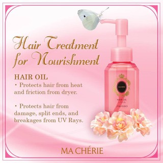 (Pre Order)Ma Cherie Hair Oil 60ml.  ออยล์บำรุงเส้นผมสูตรชุ่มชื้น แบบไม่ต้องล้างออก