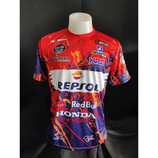 เสื้อมอเตอร์ไซค์MotoGP HONDA REPSOL เสื้อกีฬาพิมพ์ลาย เสื้อพิมพ์ลายแฟชั่น