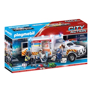 Playmobil 70936 Rescue Vehicles: Ambulance with Lights and Sound รถกู้ภัย: รถพยาบาลพร้อมไฟและเสียง