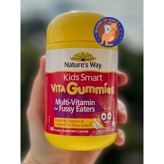 Natures Way Kids Smart Vita Gummies Multi Vita for Fussy Eaters 60 Pastilles ✅แท้จากออสเตรเลีย✅ สำหรับเด็กกินยาก