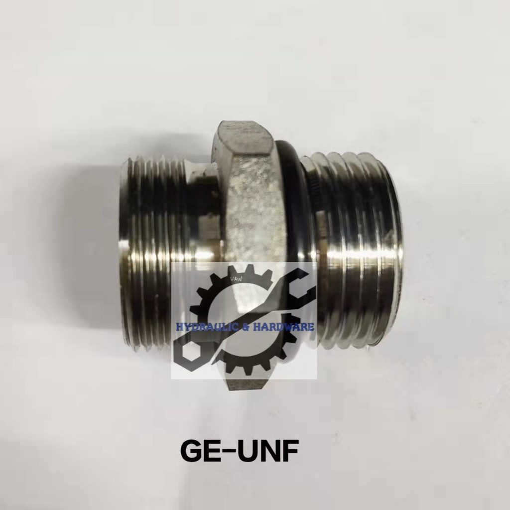 GE-UNF-06S X 7/16 ถึง 16S X 15/16 BITE ประเภทการใช้หลอดสําหรับ DIN 2353 ชาย STUD CONNECTOR UNF-UN ชา