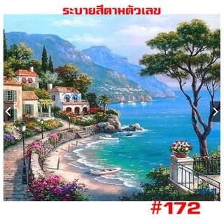 ภาพระบายสีตามตัวเลข มีเฟรมไม้ให้ 40x50cmพร้อมส่ง รูปวาด ระบายสี ภาพชุด DIY ภาพวาดระบายสี ภาพระบายสีตามตัวเลข kkrit999