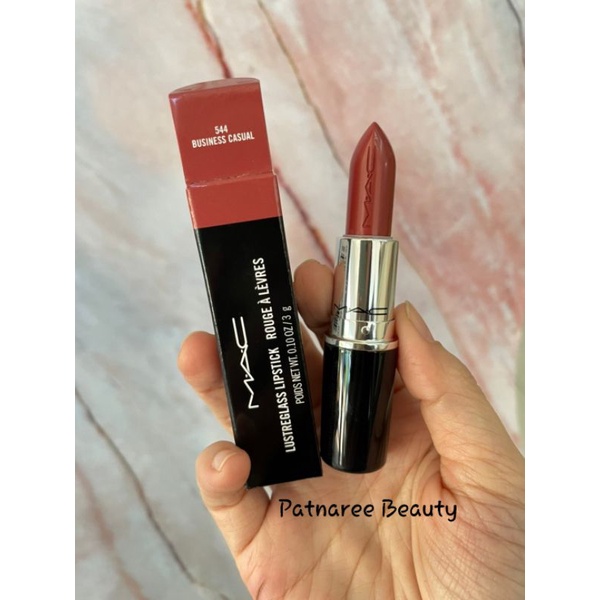 ลิปสติก​ ป้ายไทย💯เชลล แมค Mac LUSTREGLASS LIPSTICK  สี 544