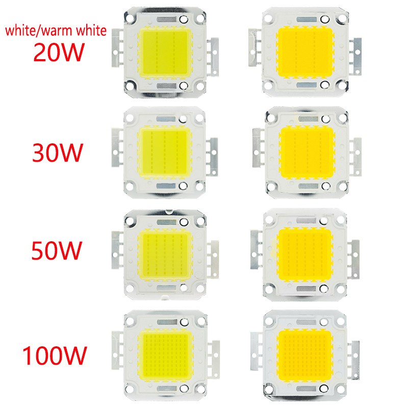 10W 20W 30W 50W 100W ไฟ Led สีขาว / สีขาวไฟพลังงานสูงโคมไฟ 24x44 มล. 32V-34V 3200K-6500K 600-3000MA