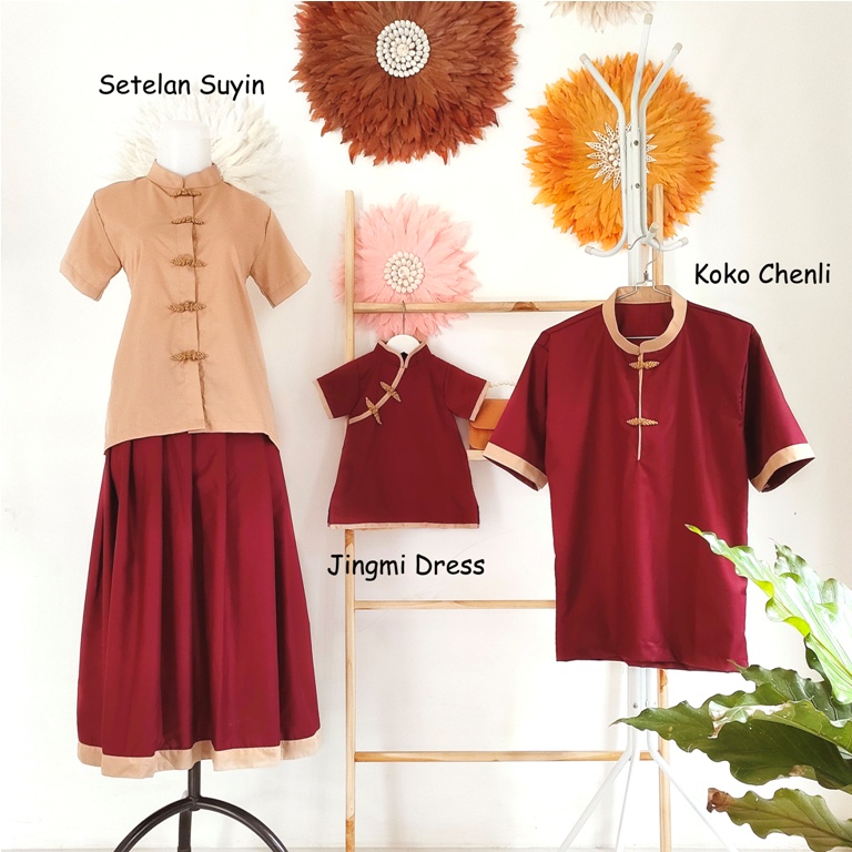 ชุดสูท KEMEJA Suyin | โกโก้ เฉินลี่ | เดรสจิงมี | ชุดเดรสปีใหม่จีน | เสื้อตรุษจีน | เสื้อผ้าตรุษจีน 
