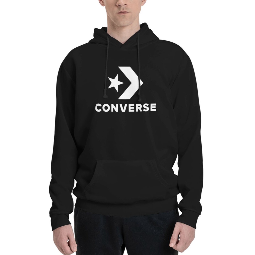 CONVERSE เสื้อกันหนาวลําลอง มีฮู้ด คุณภาพดี สําหรับผู้ชาย และผู้หญิง