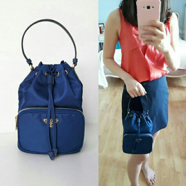prada mini bucket bag nylon