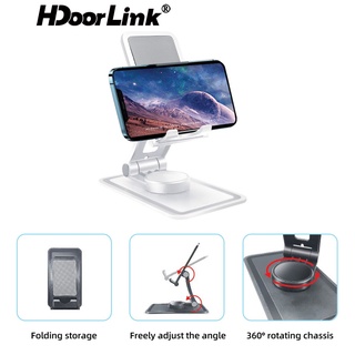 Hdoorlink Universal ขาตั้งโทรศัพท์มือถือหมุนได้ 360 องศาแบบพกพา