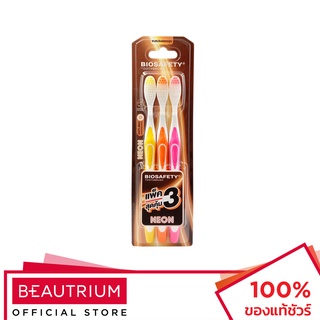 BIOSAFETY Neon Toothbrush แปรงสีฟัน 3pcs