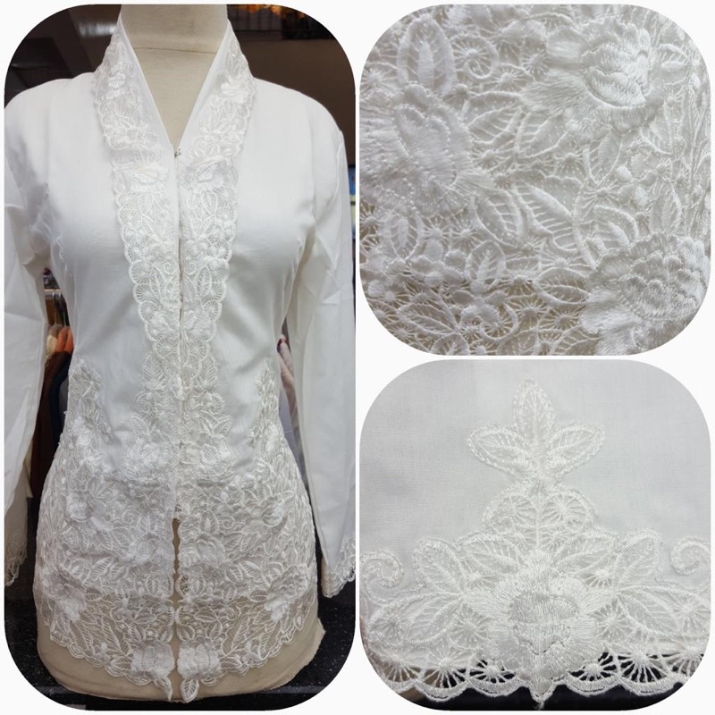 NYONYA PLAIN EMBROIDERED KEBAYA (TOP เท่านั้น)