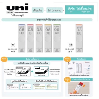 ไส้ดินสอกด Uni Smudge (ของแท้จากญี่ปุ่น)