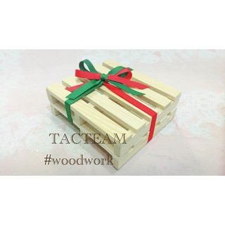 set ที่วางของร้อน 2 ชิ้น Size S พร้อมโบว์+การ์ด  ผลิตและจัดจำหน่ายโดย... TACTEAM ‪#woodwork