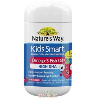 Nature’s Way Kids Smart Omega-3 Fish Oil High DHA  50เม็ด อาหารเสริม น้ำมันปลา โอเมก้า 3