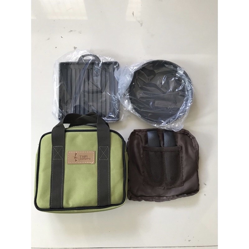 [พร้อมส่ง]กระทะเหล็กหล่อTNR สินค้าจัดส่งจากไทย ชุดกระทะแค้มปิ้งกระทะเหล็กหล่อย่างพกพา
