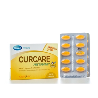 Exp.6/25 ขมิ้นชัน (30 เม็ด) Mega We Care Curcare Phytosome เคอแคร์ ขับลม ลดท้องอืด