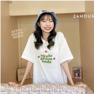 (TheSister) เสื้อยืดสกรีนลาย apple green soda #apple #เสื้อยืด #koreanstyle #เสื้อยืดราคาถูก