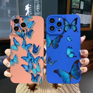 เคสโทรศัพท์มือถือ ขอบสี่เหลี่ยม ลายผีเสื้อ สําหรับ Realme C35 C11 2021 C12 C15 C21Y C25Y C25S Realme5 5i 6i 8 Pro