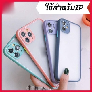 🤟🏻-พร้อมส่งในไทย-เคสหลังแบบด้านขอบสี 4สี TPU นิ่ม ใช้สำหรับIPทุกรุ่น #C003 🤟🏻