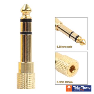 Stereo Headphone Audio Adapter แจ็คแปลง 1/4 (6.5 mm) Male plug to 1/8 (3.5 mm) Female jack