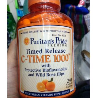 **นาทีทอง** Puritan Pride Timed Release C-Time 1000 mg (250แคปซูล)