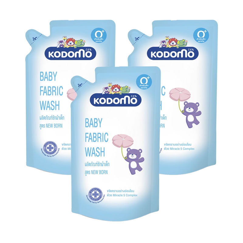 [ 2 ฟรี 1 ] KODOMO น้ำยาซักผ้าเด็ก โคโดโม นิวบอร์น (Newborn) สำหรับเด็กแรกเกิด ถุงเติม 580ml. - รูปที่ 3