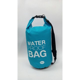 Waterproof Bag กระเป๋ากันน้ำ สีฟ้า ขนาดความจุ 15 ลิตร