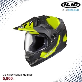 หมวกกันน็อค HJC รุ่น DS-X1 ลาย ENERGY MC3HSF 💥โครงสร้างภายนอก Advanced Polycarbonate Composite Shell มีความยืดหยุ่นสูง