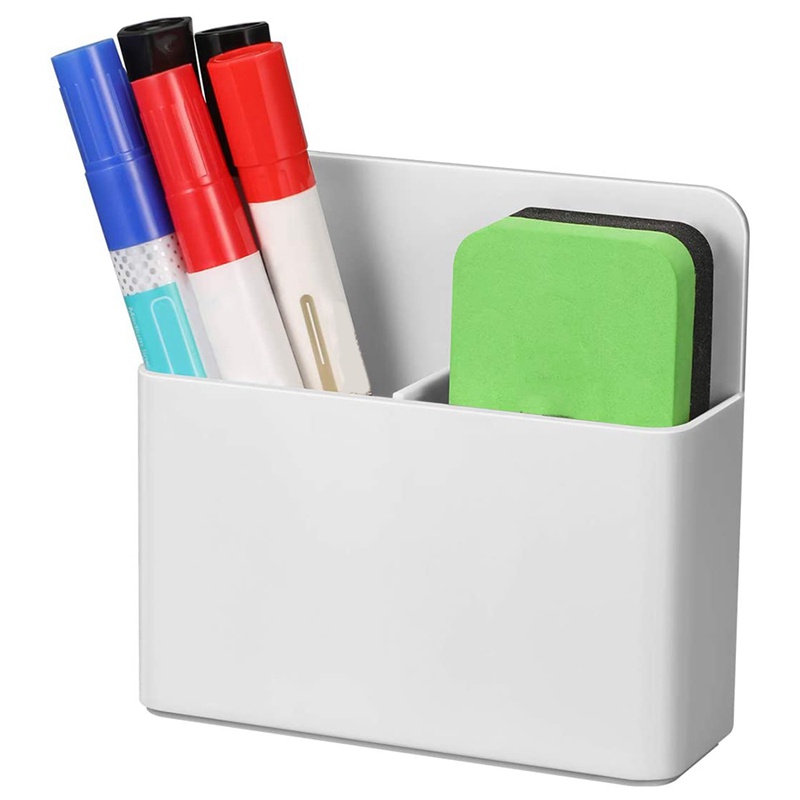 fsfejhbjhkqMagnetic Dry Erase Marker Holder, ปากกาและยางลบสําหรับไวท์บอร์ด, ดินสอแม่เหล็กถ้วยจัดเก็บ