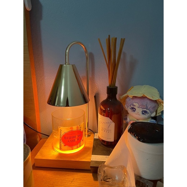 (พร้อมส่งทันที) Candle warmerโคมไฟอุ่นเทียนแบบฐานไม้แถม2หลอด รุ่นฐานไม้ ราคา ถูกที่สุด ดีลบีเคเค แกลเลอรีภาพที่ 5