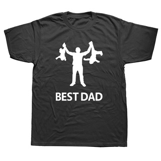 เสื้อยืดลําลอง ผ้าฝ้าย 100% แขนสั้น คอกลม พิมพ์ลาย Worlds Best Dad แฟชั่นฤดูร้อน สําหรับผู้ชาย และผู้หญิงS-5XL