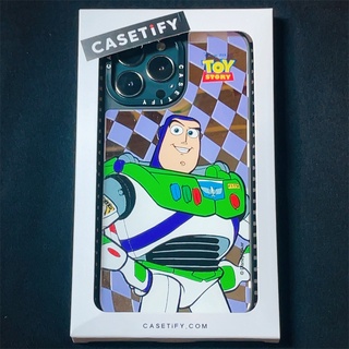 Casetify X Disnep PIXAR TOY STOORY Buzz Lightyear เคสโทรศัพท์มือถือ PC แบบแข็ง ขอบ TPU สีเงิน สําหรับ iPhone 6 6s 7 8 Plus 7+ 8+ X XS XR 11 12 Pro 12 13 Pro Max XSMax SE 2020 Mini
