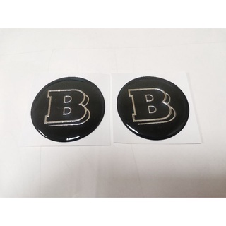 สติ๊กเกอร์เทเรซิ่นนูนอย่างดี กลม LOGO BRABUS LOGO สำหรับรถ benz ติดดุมล้อ sticker ติดรถ แต่งรถ เบนซ์ โลโก้ บราบัส ดุมล้อ