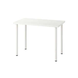 [ลดอีก10%โค้ดAFWFQK4] โต๊ะทำงานLINNMONท็อปขาว ขาขาว100x60cm. อิเกียแท้100%