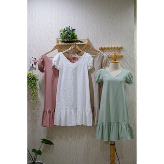เดรส​ลินิน+คอตตอน รุ่น flint lovely dolls