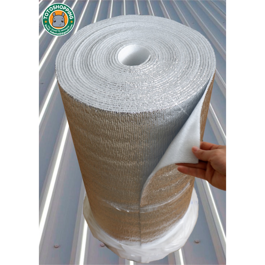 ฉนวนกันความร้อนพีอีเคลือบฟอยล์.หนา5mm.กว้าง90cm.ยาว5-20m.สามารถเลือกความยาวได้ Insulation Epe Foam Roll 5mm 90cm 5-20m.