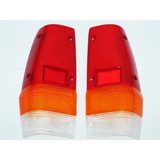 ฝาไฟท้าย Mitsubishi L200 1978-1986 PLYMOUTH 3สี 1 คู่ (ซ้าย+ขวา) จำนวน 2 ชิ้น REAR TAIL LIGHT LENS PAIR