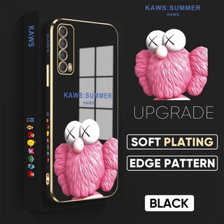 Huawei Y7A Y8P Y6 Pro Y7 Pro Y9 Prime 2019 เคสโทรศัพท์ TPU นิ่ม ชุบ การ์ตูน Kaws กันกระแทก เคสป้องกัน