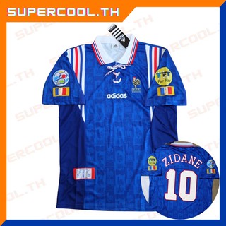 France 1996 Home เสื้อทีมชาติฝรั่งเศส ยูโร เสื้อฝรั่งเศสย้อนยุค เสื้อบอลทีมชาติฝรั่งเศสย้อนยุค