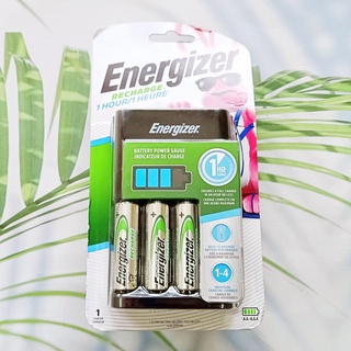 เครื่องชาร์จถ่าน แบบ 1 ชั่วโมง พร้อมถ่านชาร์จ AA 4 ก้อน Recharge 1 Hour Charger with 4 AA NiMH Rechargeable Batteries (Energizer®)