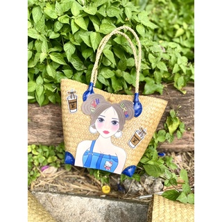 กระเป๋ากระจูด ตกแต่ง 7”