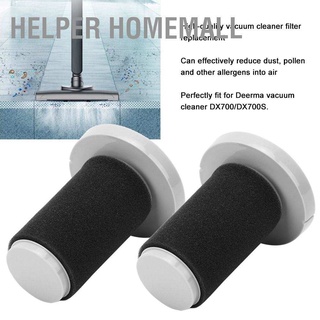 Helper Homemall ฟิลเตอร์กรอง 2 ชิ้นพร้อมฝาฟองน้ําสําหรับเครื่องดูดฝุ่น Deerma Dx700 / Dx700S