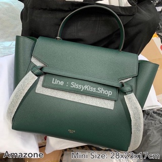 New Celine Mini belt bag สีเขียว Amezone