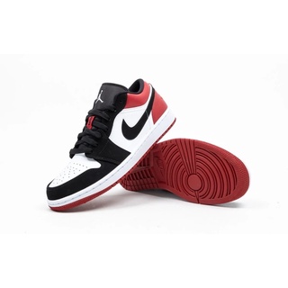 (พร้อมส่ง ของแท้100%) AIR JORDAN 1 LOW BLACK TOE