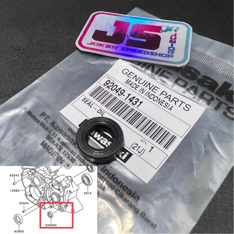 Ninja 150 R RR SS ORI ORIGINAL KAWASAKI 92049-1431 Gear Pass SEAL