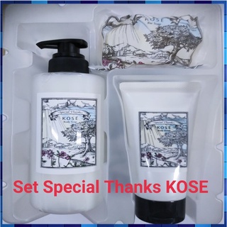 💥 Set Special Thanks Kose BarSoap 80 g. Body Soap 400 ml. Body Scrub 114 ml.