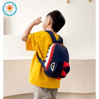 IQ Angel  กระเป๋านักเรียนเด็ก กระเป๋าการ์ตูนไดโนเสาร์น้อยน่ารัก กันน้ำ ความจุสูง ป้องกันการสูญหาย ทนต่อการขีดข่วนและการสึกหรอ กระเป๋าเดินทาง เด็กผู้ชาย